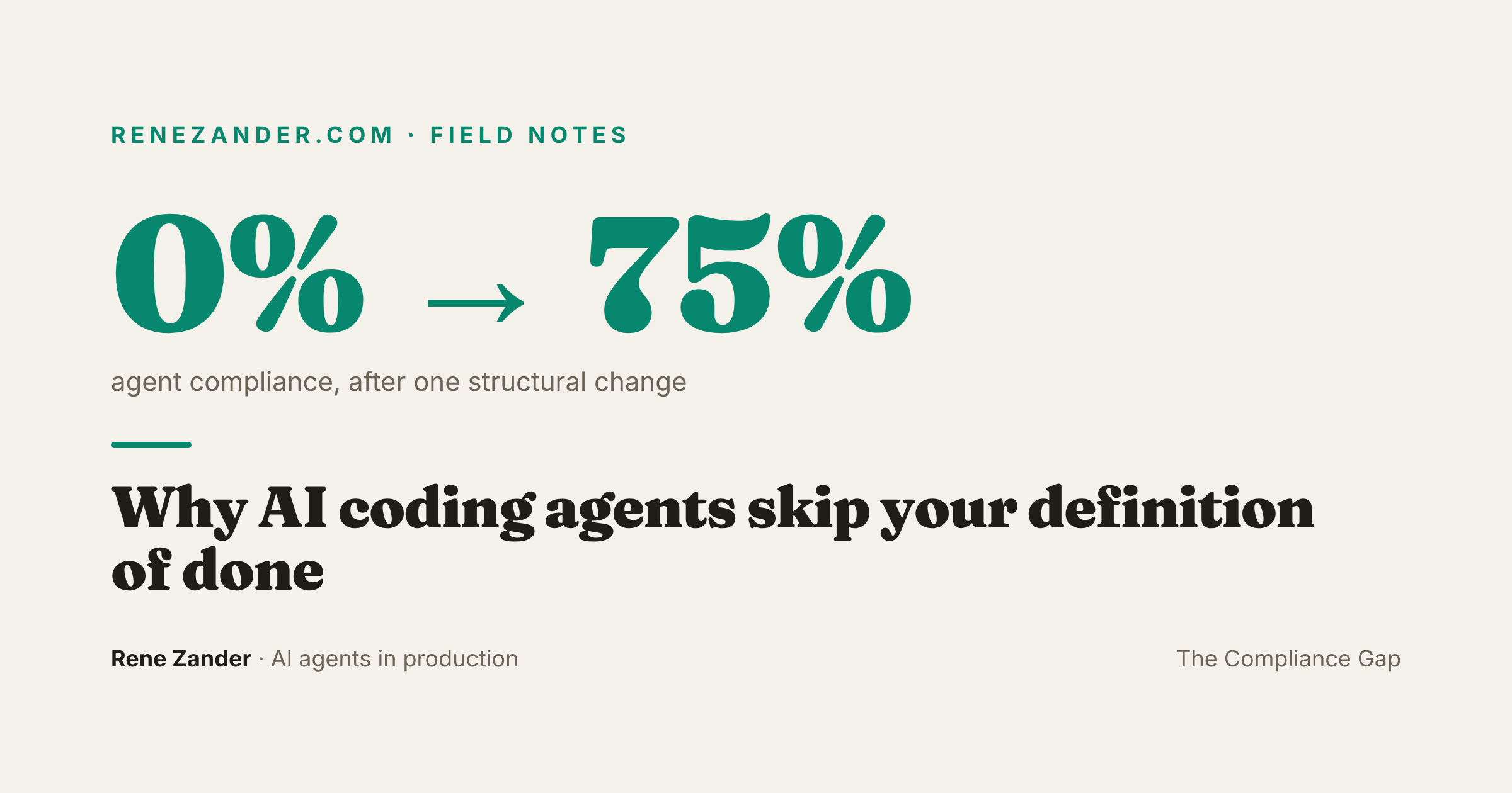 Why AI Coding Agents Skip Your Definition of Done