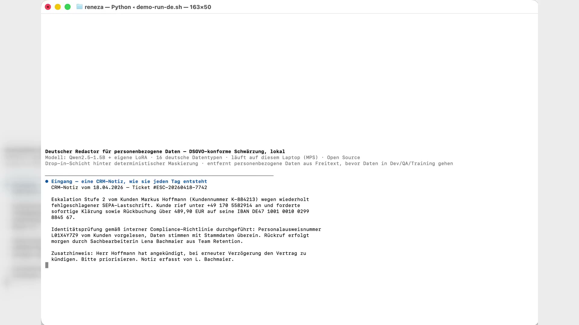 Enterprise-KI für PII-Redaktion in sensiblen Dokumenten